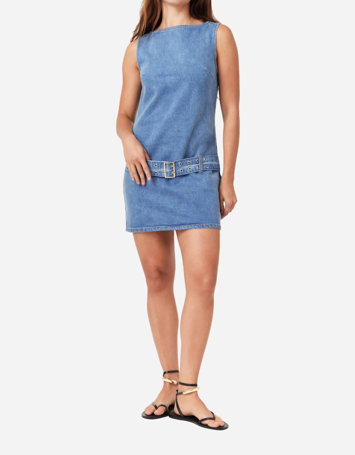 Habitual - Sleeveless Belted Mini Dress