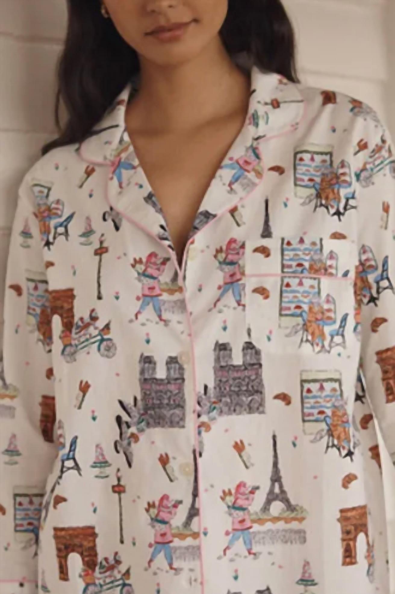 Printfresh - Paris Getaway Long Pajama Set