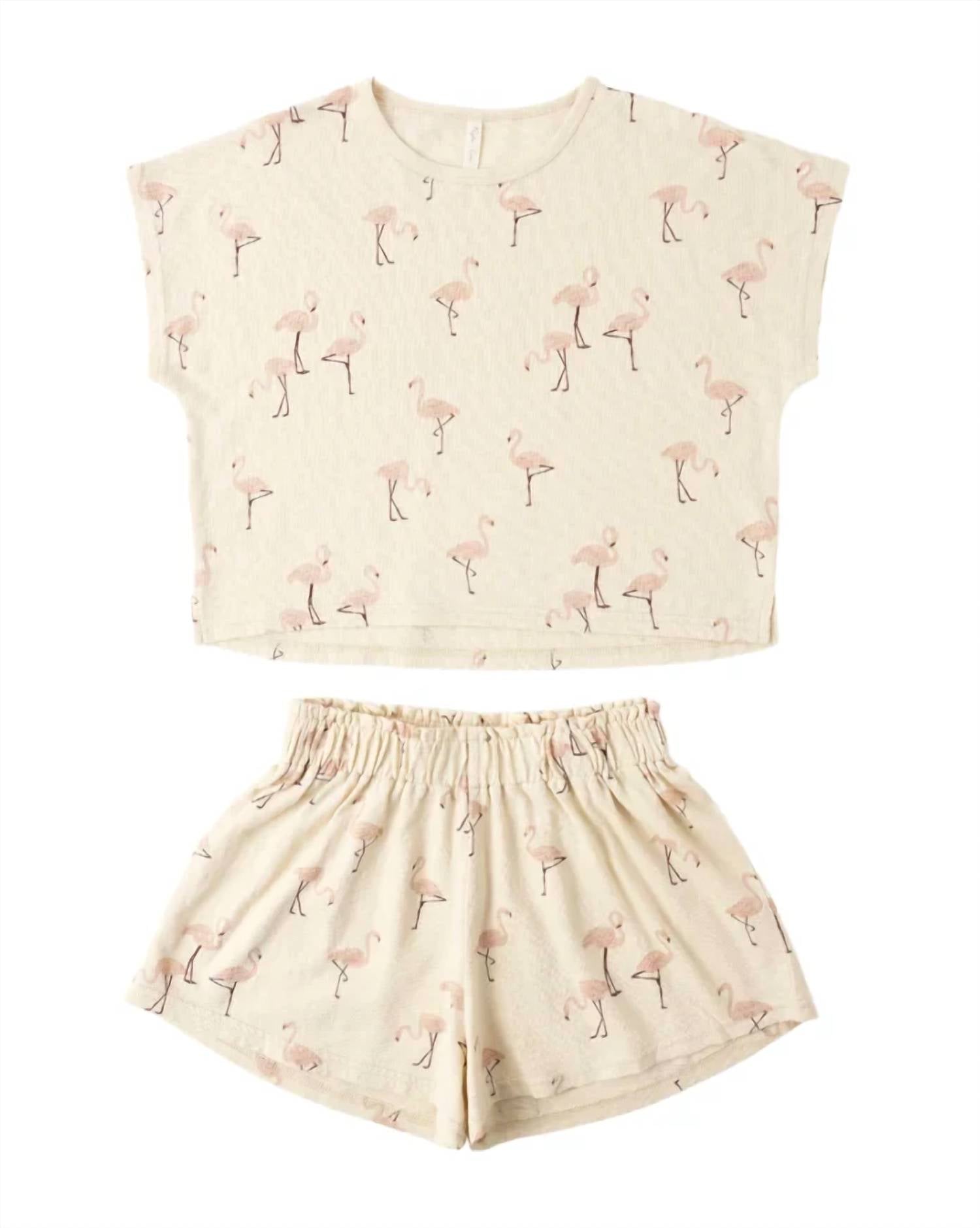 Rylee + Cru - Raegan Flamingo Short Set