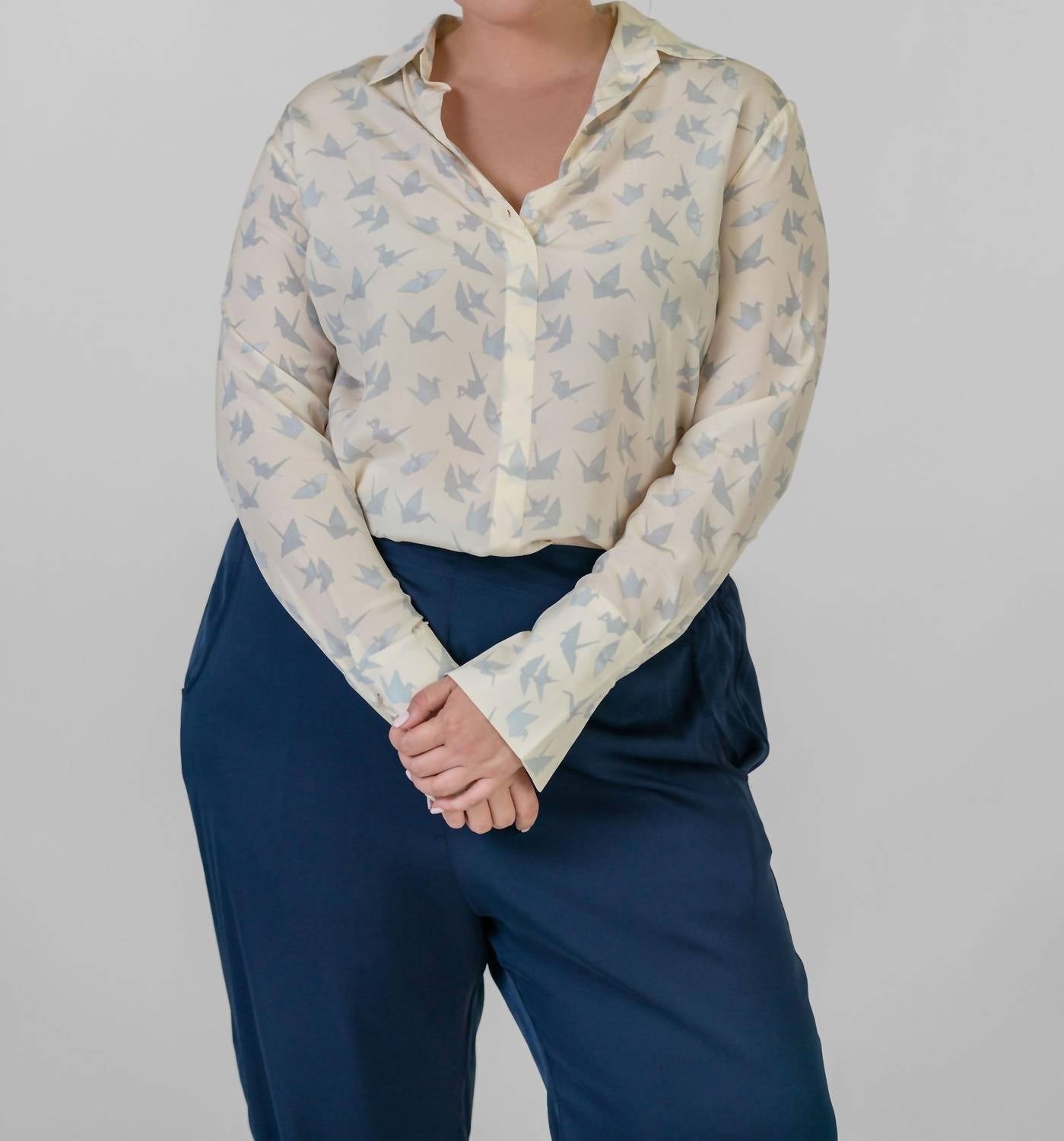 Catherine Gee - Daria French Cuff Silk Blouse