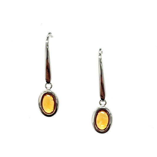 Aamiaa - Color Candy Collection Earrings With 6x4 Oval Citrine