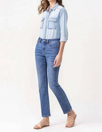 Lovervet - Maggie Mid Rise Slim Ankle Straight Jeans