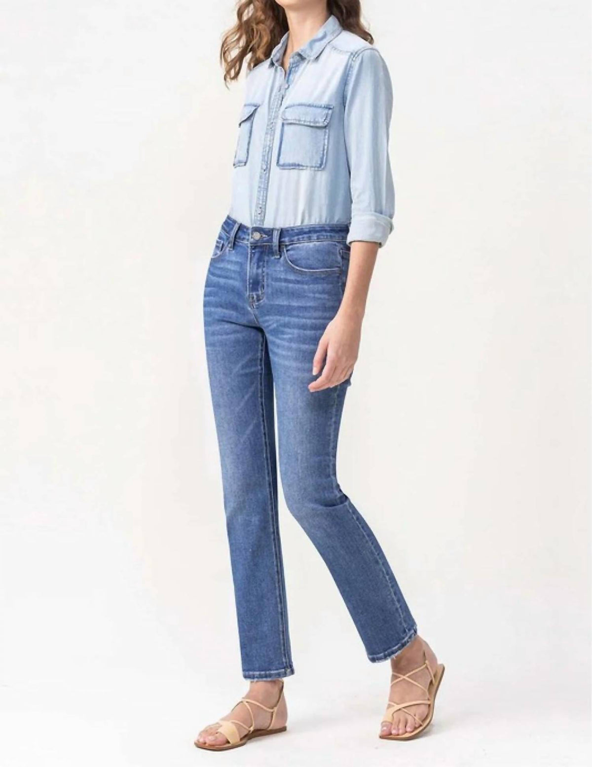 Lovervet - Maggie Mid Rise Slim Ankle Straight Jeans