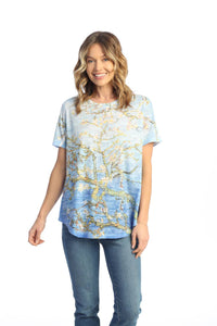 Jess & Jane - Amond Burnout Round Hem Top