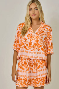 Mystree - Botanical Tribal Print Shirt