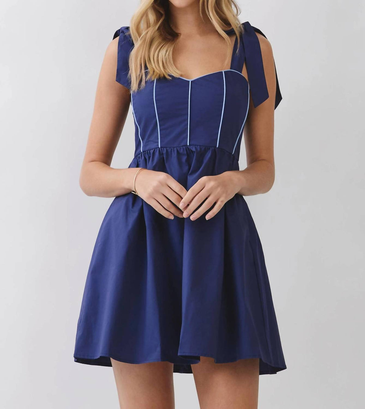 Tcec - Weekend Favorite Tie Shoulder Mini Dress