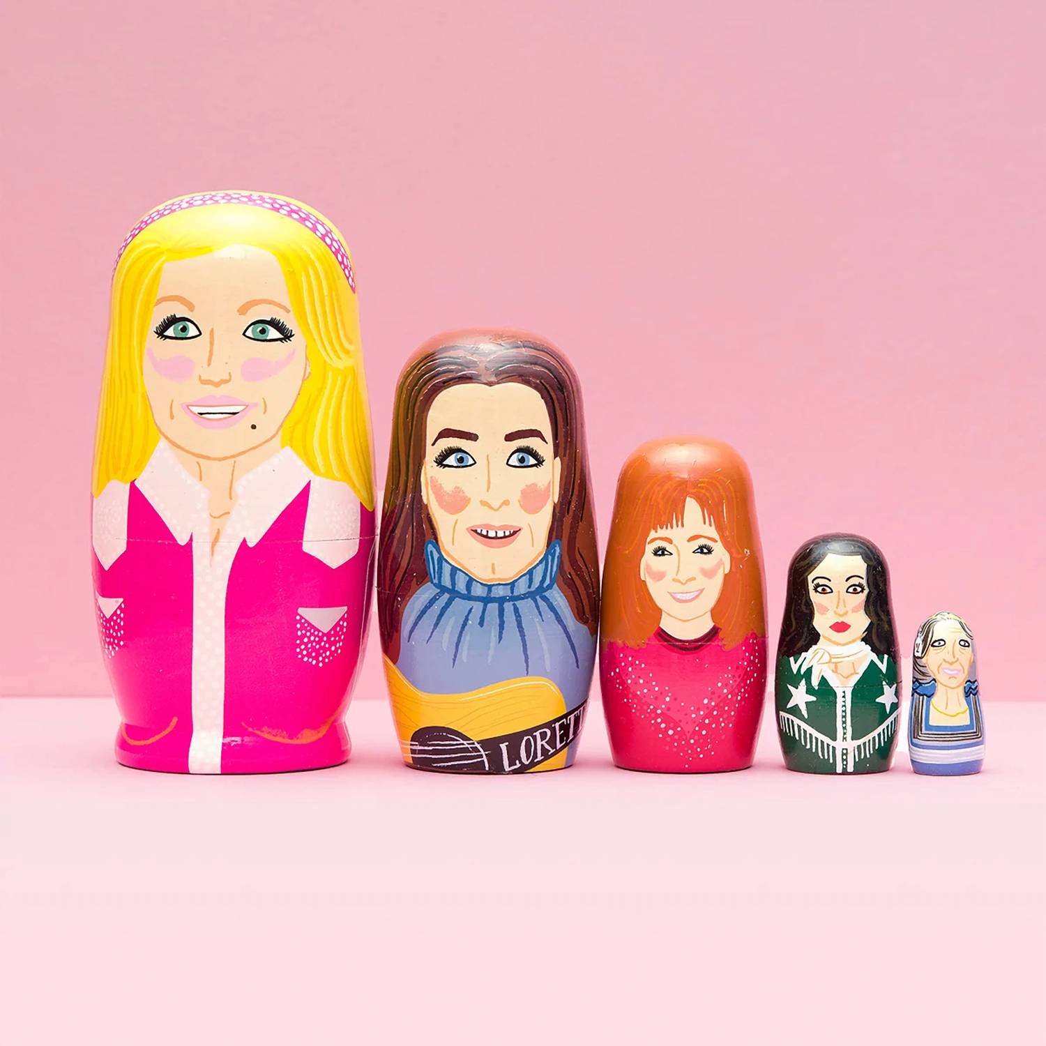 Larney & Babs - Women of Country Wooden Nesting Doll Sets