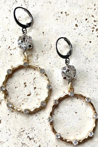 Vb & Co. - Women's Crystal Hoop Earrings