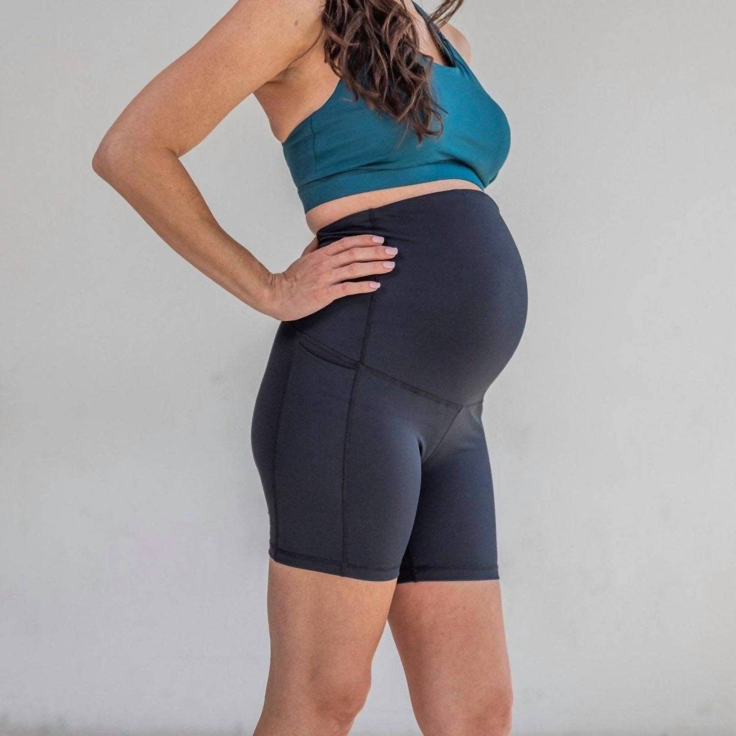 Senita Athletics Maternity Rio Shorts in black - women's shorts - view 5