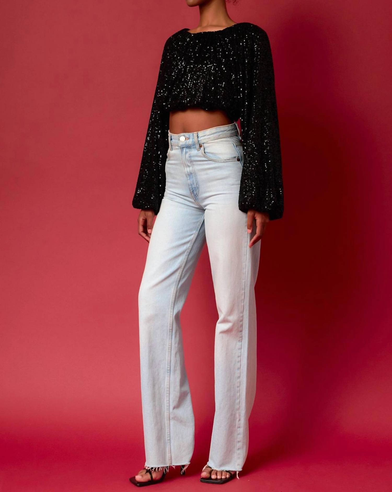 Endless Rose - Sequins Blouson Blouse