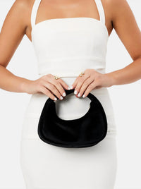 BiLLiNi Women's Maisie Handle Bag in black velvet - women's bag - alternate view
