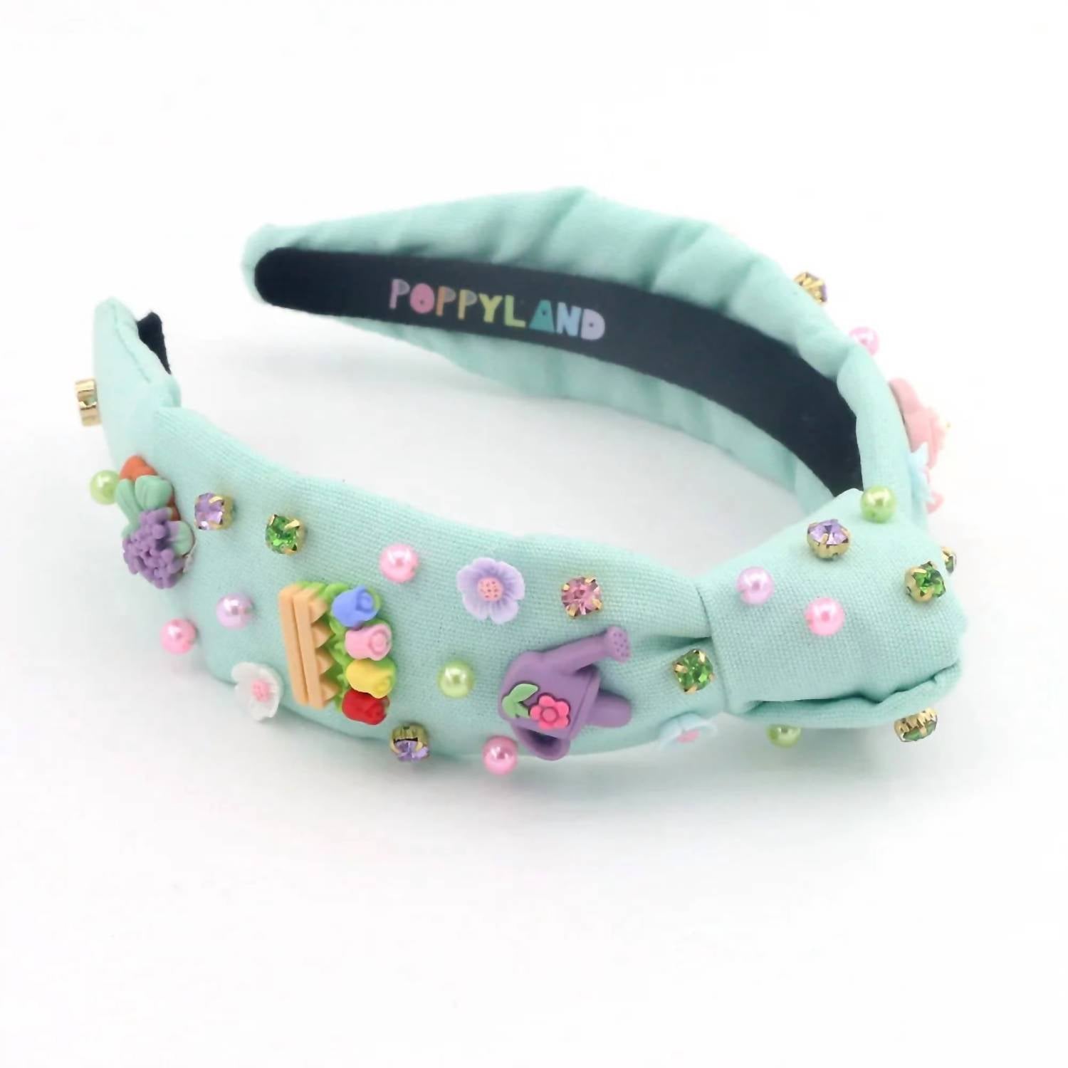 Poppyland Girls Garden Headband in green - kids' accessory - alternate view
