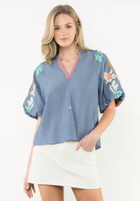 Thml - Embroidered Puff Sleeve
