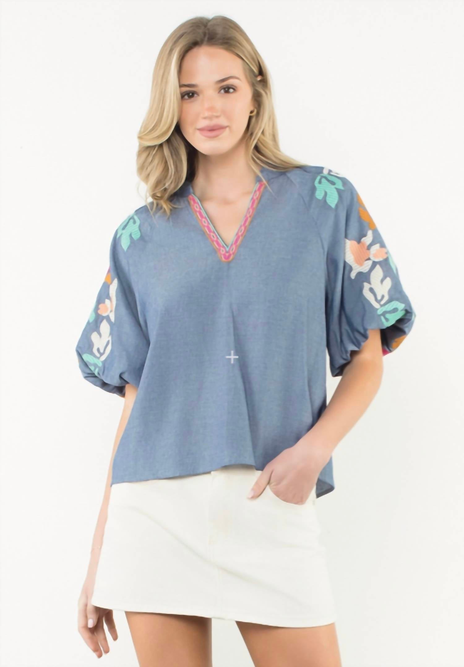 Thml - Embroidered Puff Sleeve