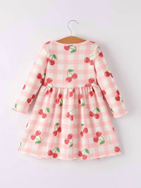 Rylee Faith Designs - Girls Cherry Long Sleeve Dress