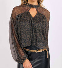 Sage The Label - Mesh Key Hole Top