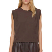 CLOSED Women's Sleeveless Top in chilly chocolate - women's shirt