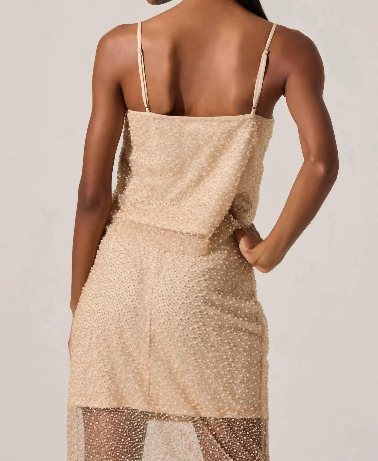 Astr - Messina Pearl Embellished Top