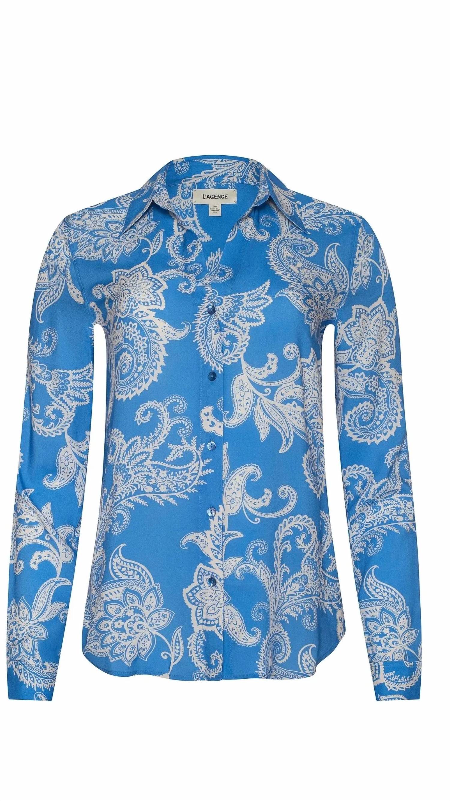 L'Agence - Holly Button Down Blouse