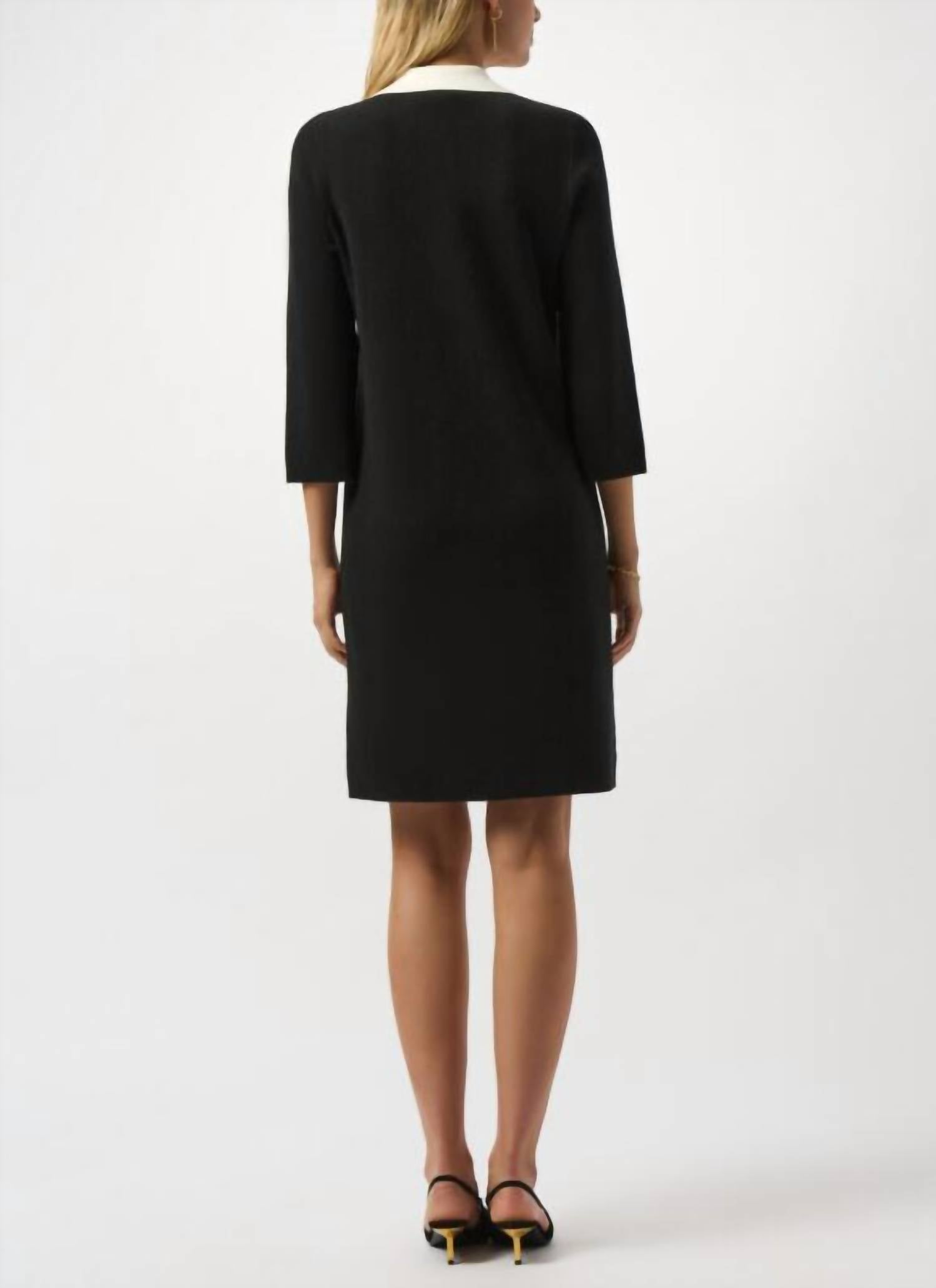 Joseph Ribkoff - Shirt Collar Knit Dress
