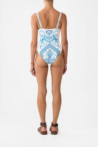 Camilla - Lace Up Underwire Moulded Cup One Piece Swimwear