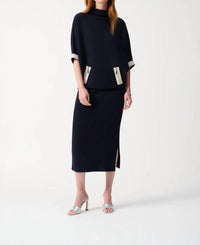 Joseph Ribkoff - Sweater Knit Midi Skirt