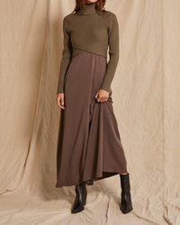 Crescent - Brooks Dress And Sweater Two-piece Set