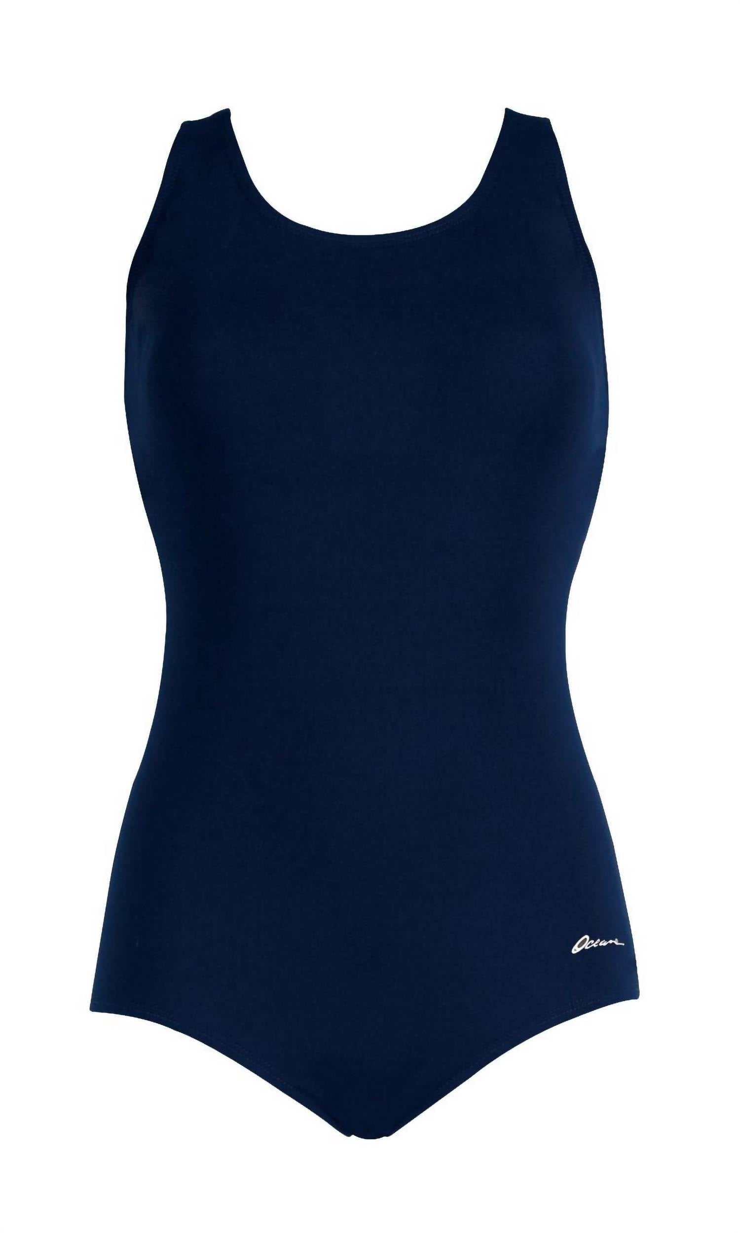 Dolfin Women's Aquashape Conservative Lap Suit in navy - women's swimwear