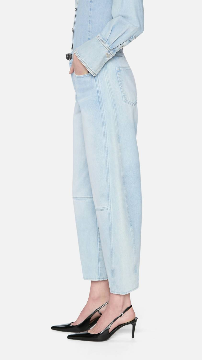 Frame - Twisted Barrel Mid Rise Jeans
