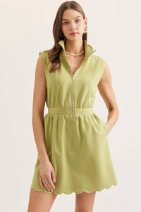 Entro - Matcha Scallop Dress