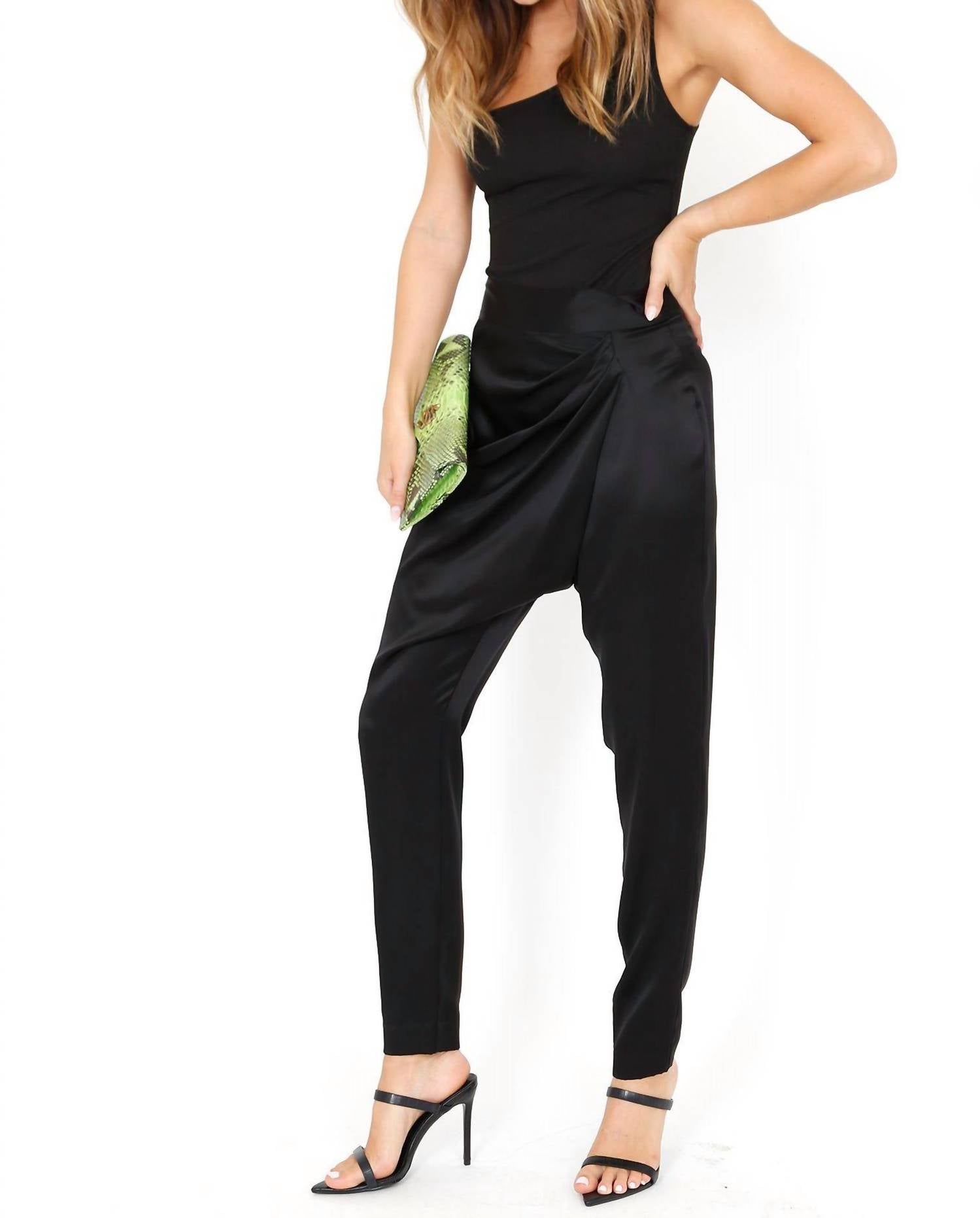 Michelle Mason - Silk Draped Asymmetrical Pant
