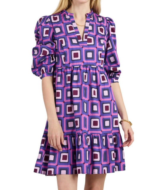 Tyler Boe - Karlie Cotton Graphic Geo Dress