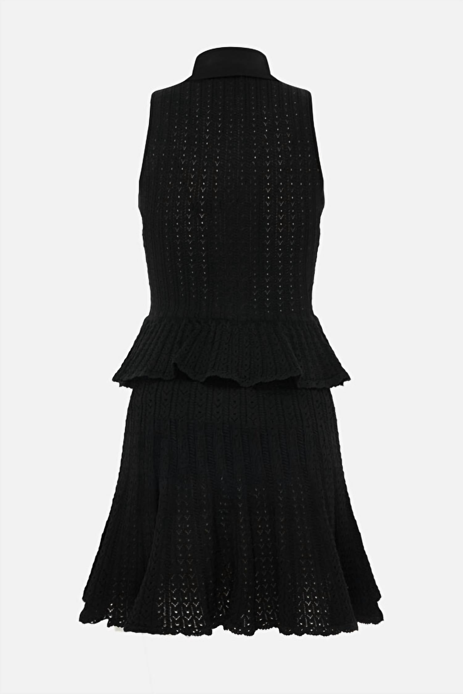 Self-Portrait - Pointelle Knit Mini Dress