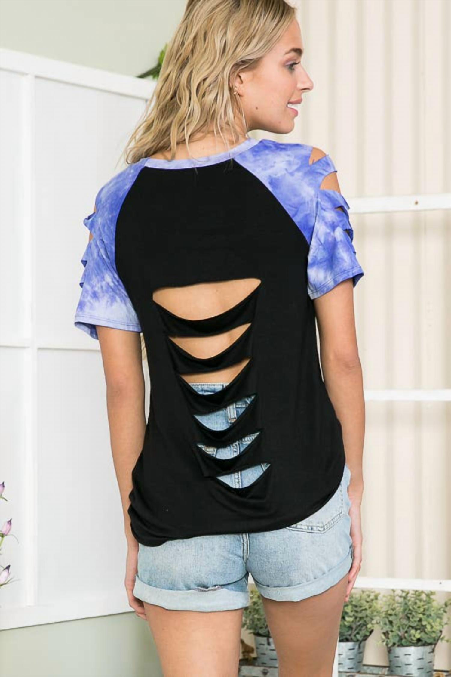 Magic Fit - Cutout Top With Tie-dye