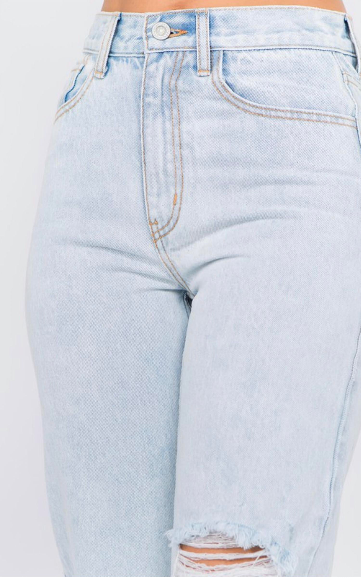 Ontwelfth - Mom cropped straight fit jeans