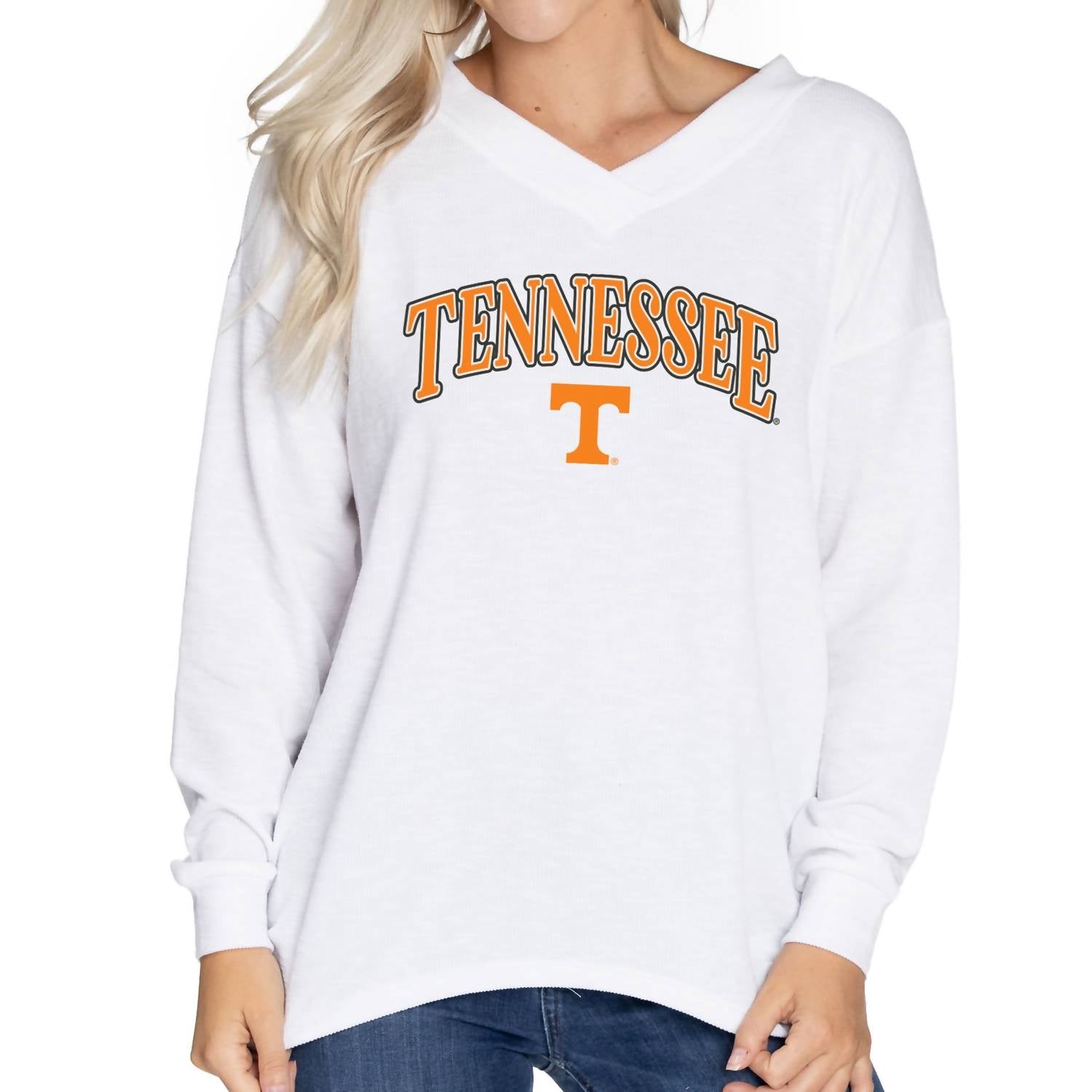 Flying Colors Apparel - Rib Knit V-neck Top Tennessee Tunic
