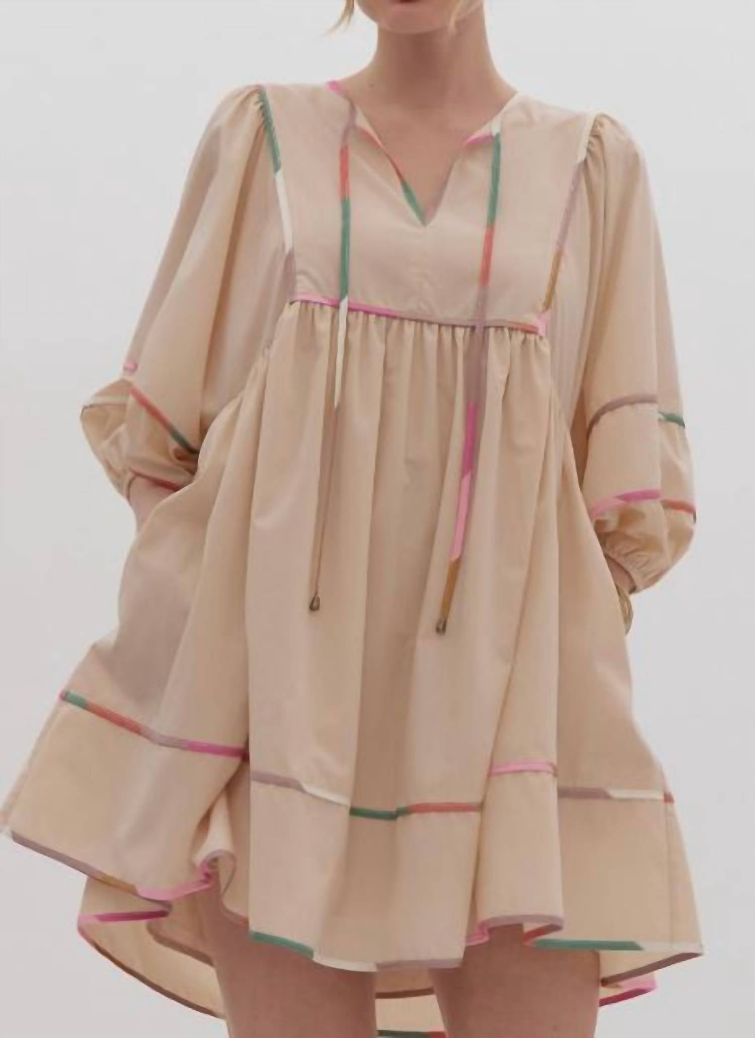entro Fairytale Dream Dress in beige - women's dress