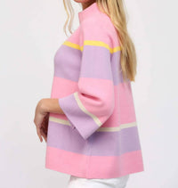 Fate - Mock Neck Stripe Sweater