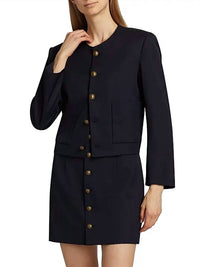 Frame - Stretch-wool Crewneck Jacket