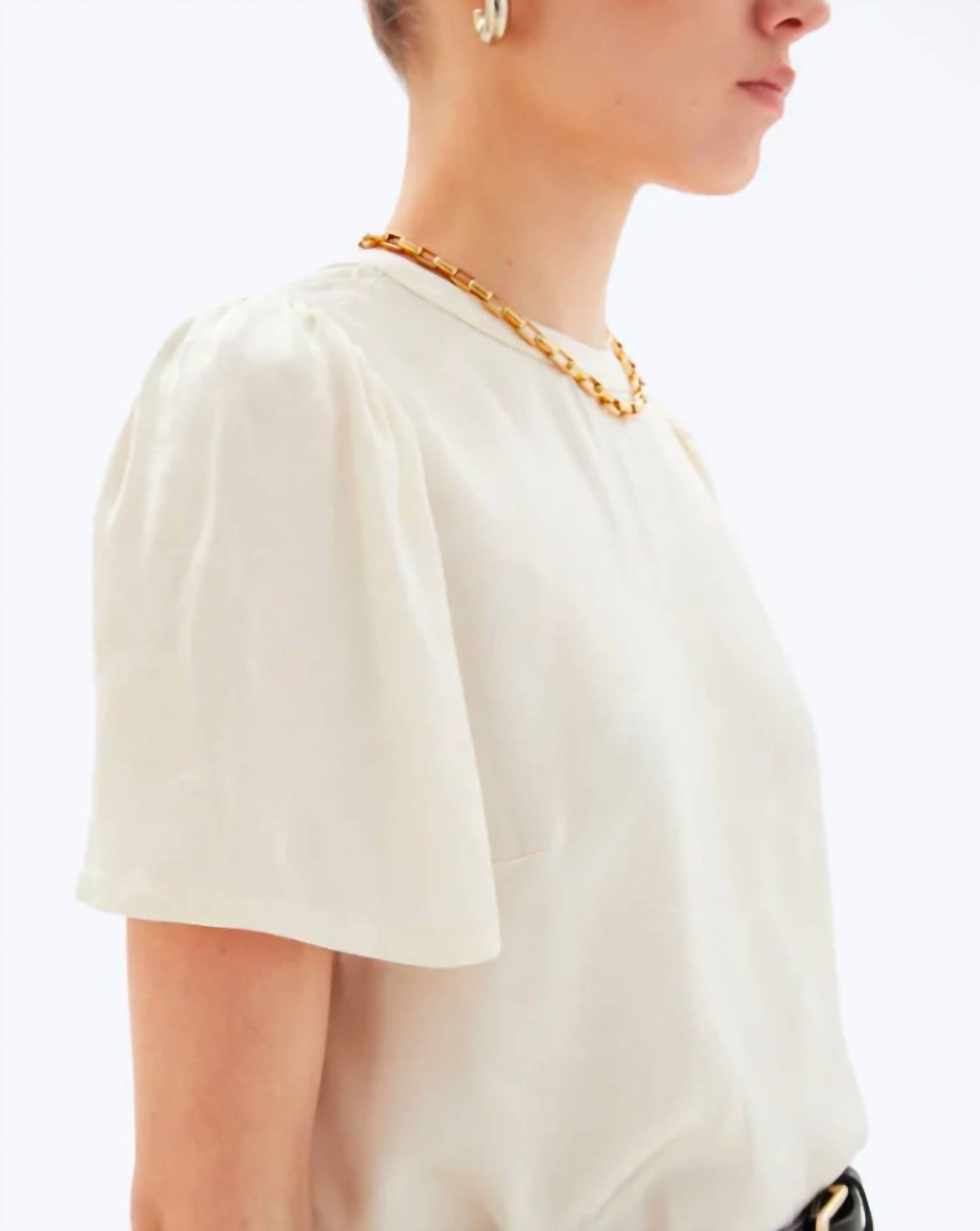 Chrldr - TIGER TIA FLUTTER SLEEVE TOP