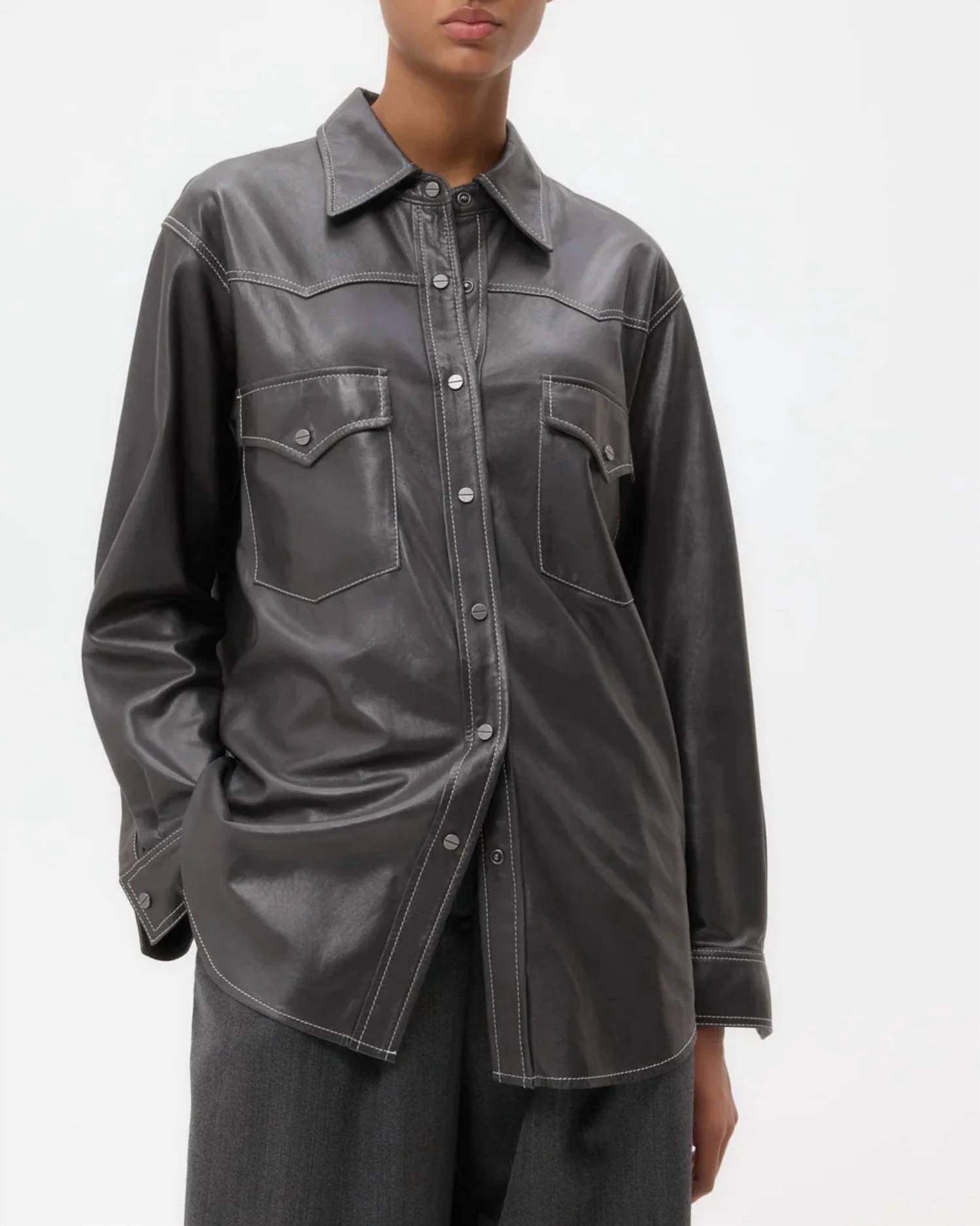 Twp - Leather Dutton Shirt