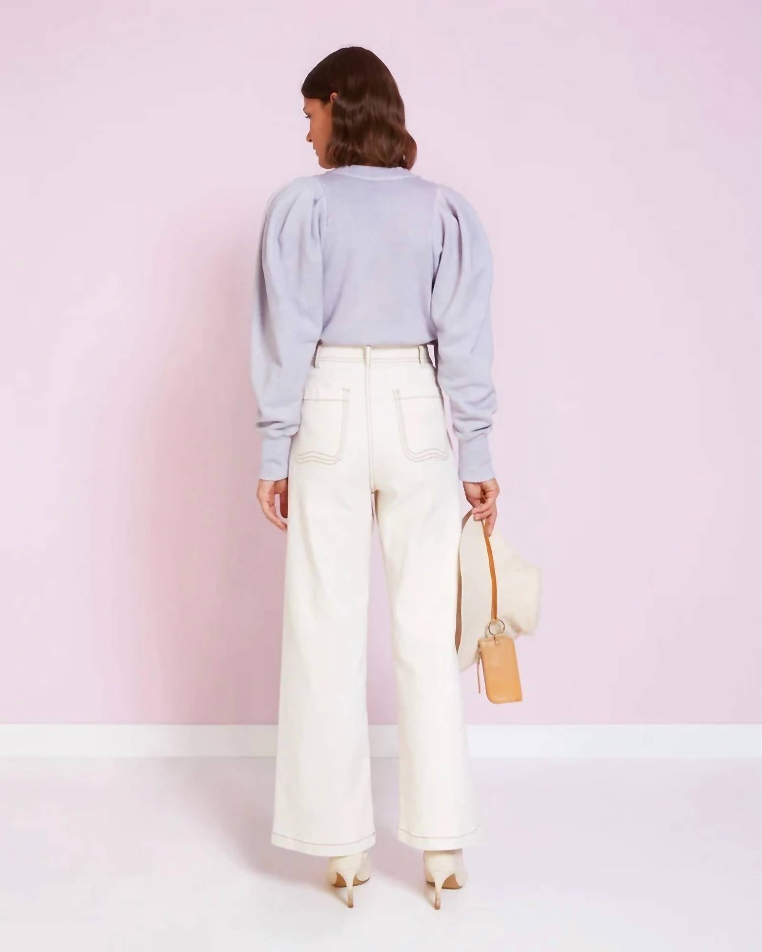 MAGALI PASCAL Nicola Sweater in lavender - women's sweater - detail view