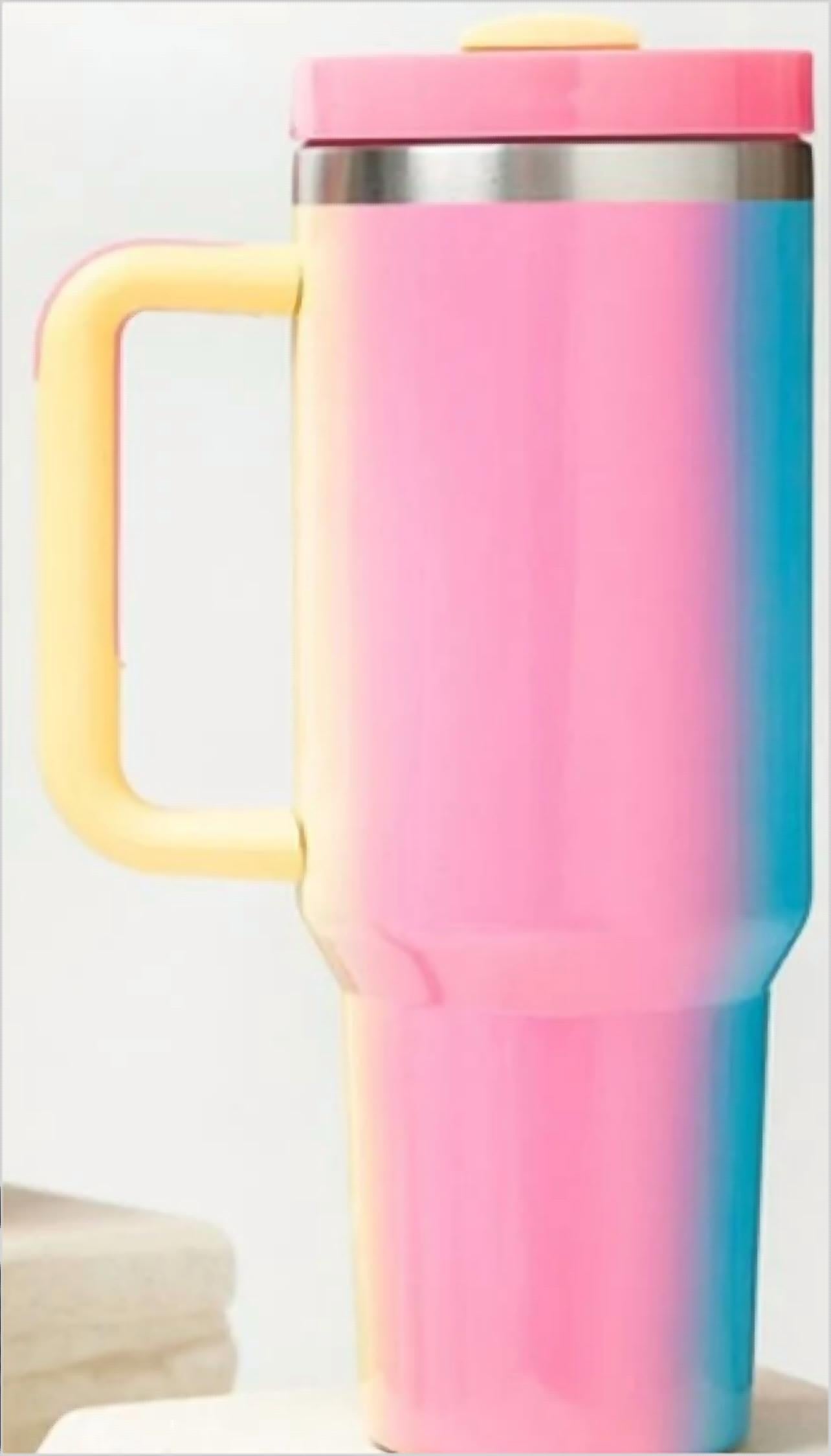 Wall To Wall - Vertical Rainbow 40 Oz Stainless Steel Insulated Tumbler