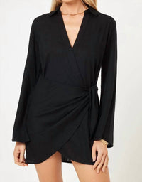 L*SPACE Las Palmas Mini Dress in black - women's dress
