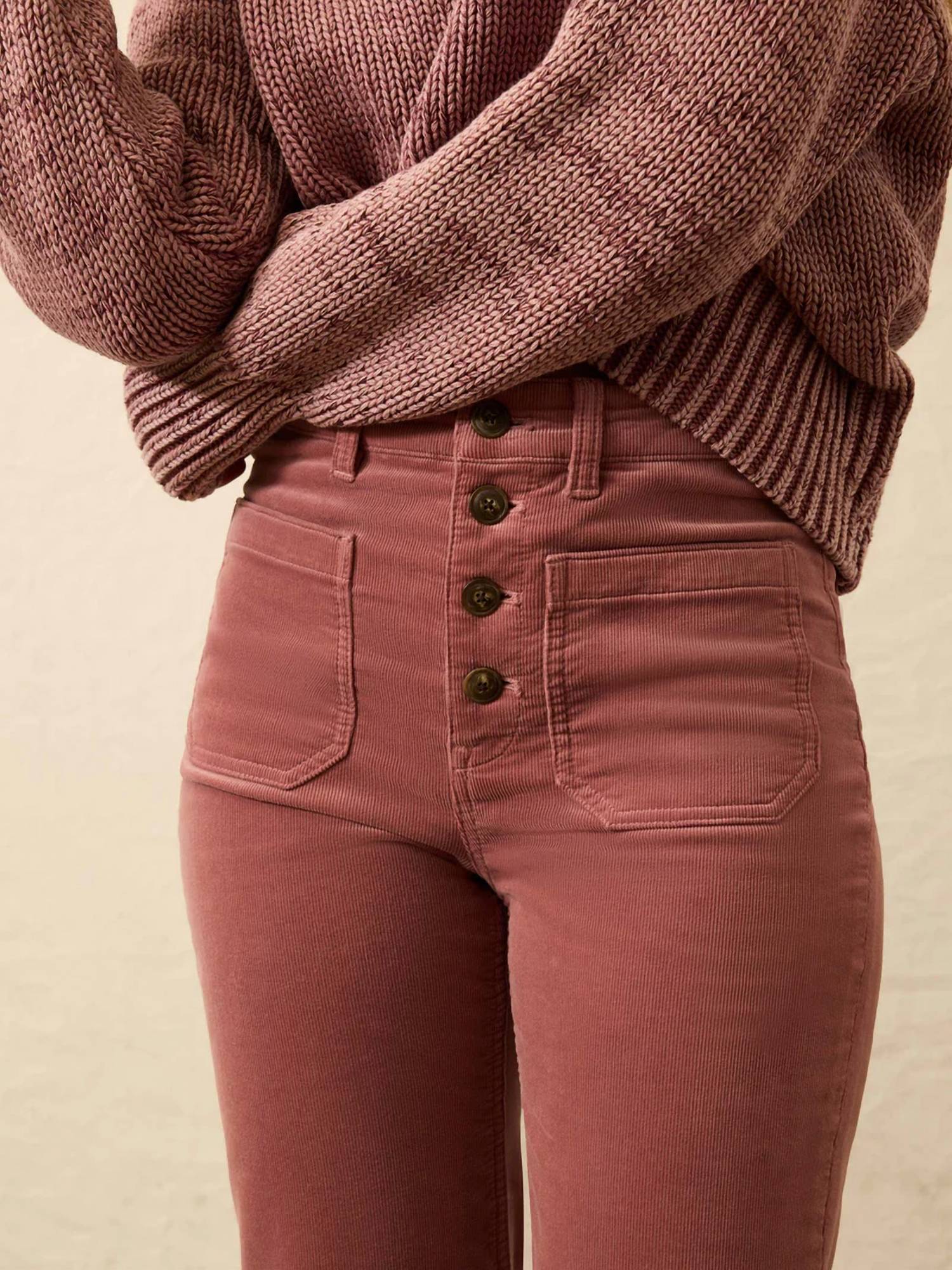 Faherty Stretch Terry Cord Patch Pocket Pant in sedona - women's pants - alternate view