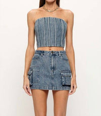 Sofie The Label - Jasmine Denim Bustier Top