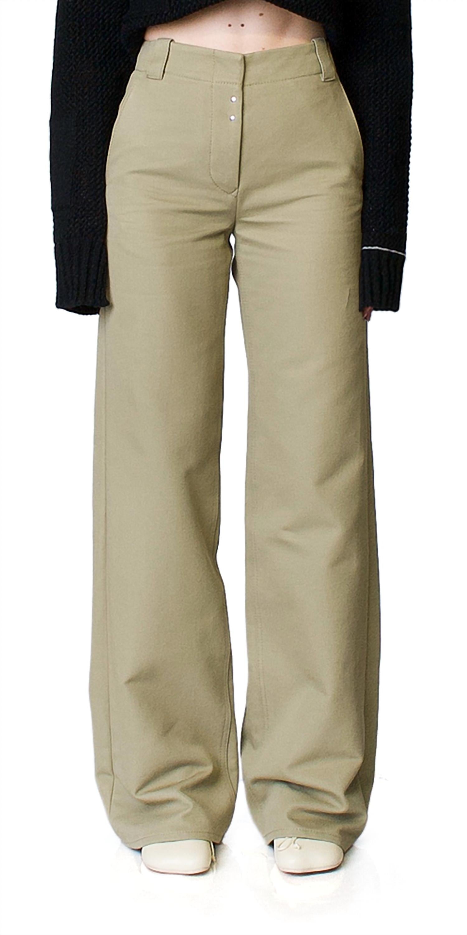 Maison Margiela - Wide Leg Khaki Pants
