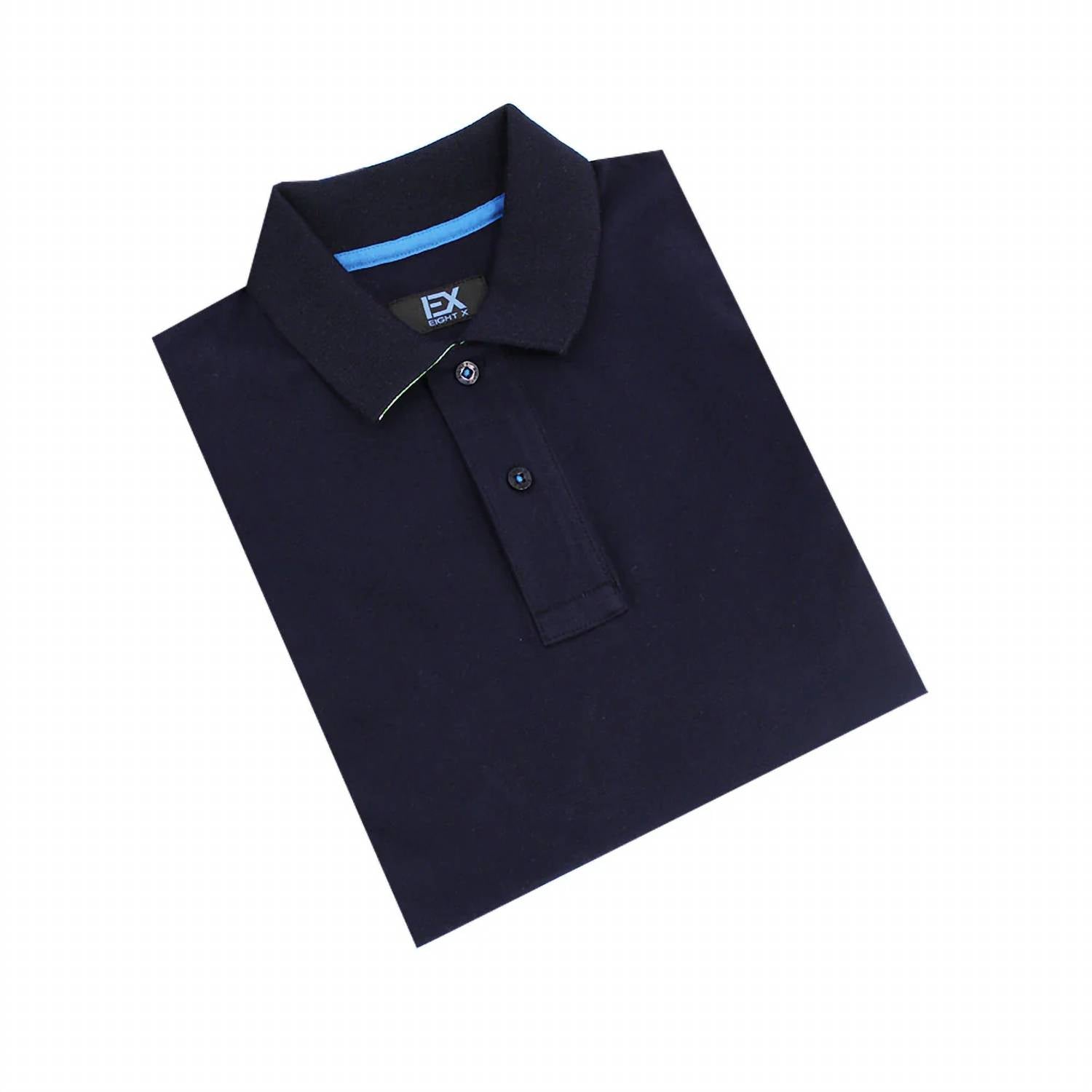 Eight X - Double Sided Collar Ribbed Texture Polo