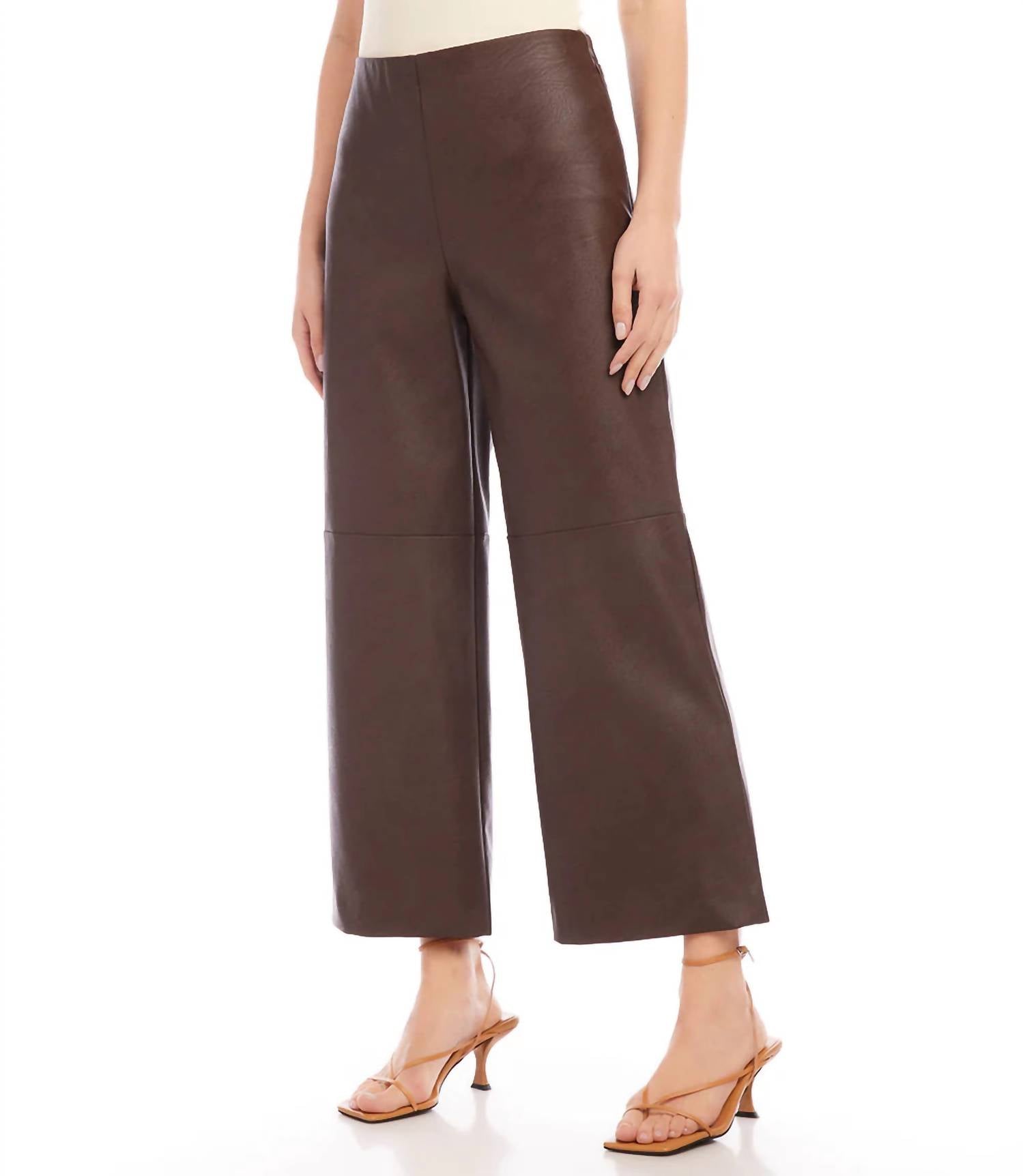 Karen Kane - Belen Vegan Faux Leather Cropped Pant