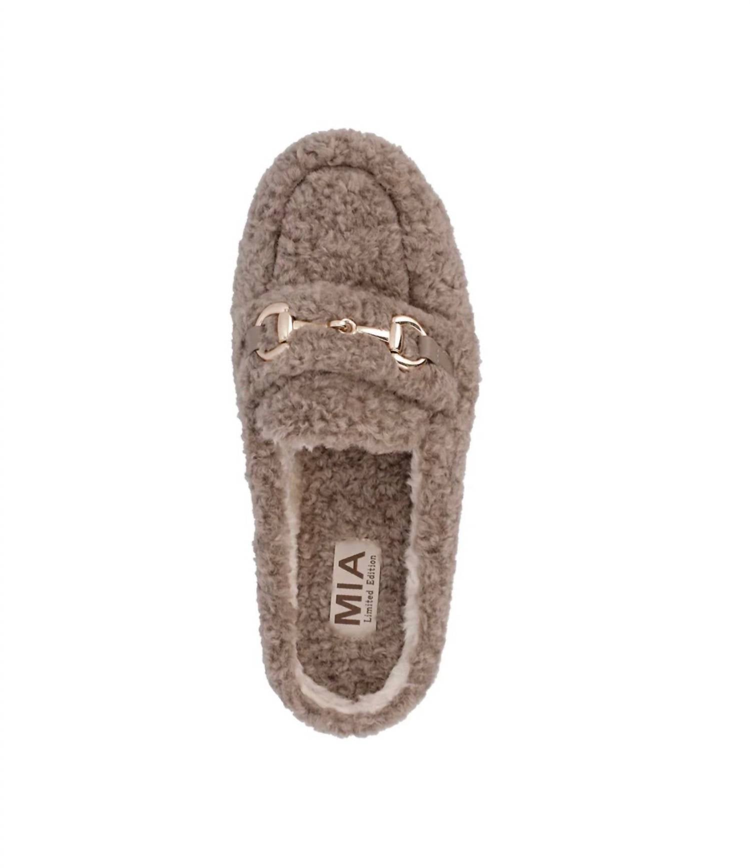 Mia - Women's Cocoa Fuzzy Mule
